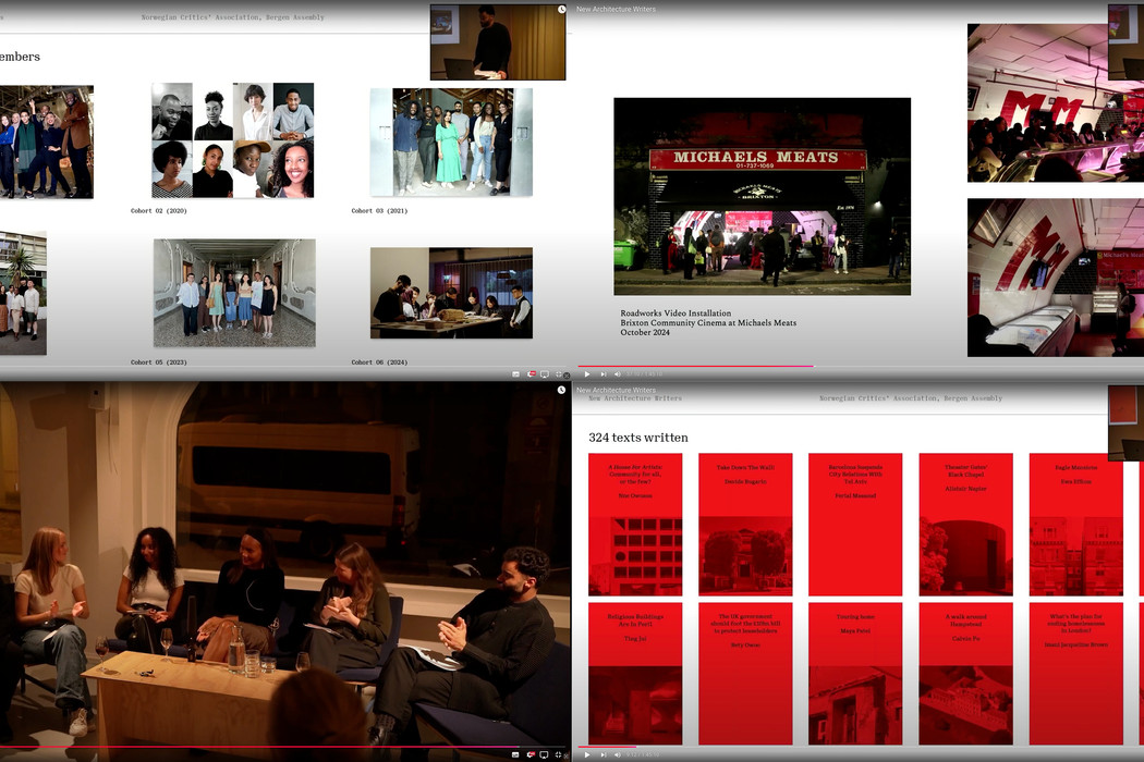 A collage of screenshots and documentation photos from events related to the topic of the talk. 